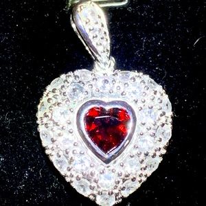 REAL New Garnet,Topaz & Solid Sterling Silver Pendant